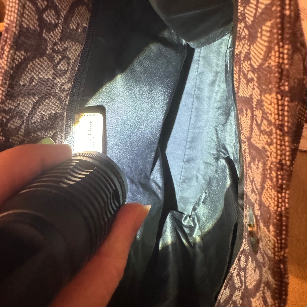 Christian Dior Saddle cloth handbag Dior in Beige and Brown Cloth Sz Sma… - Picture 8 of 12